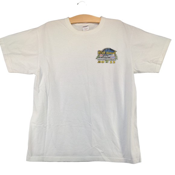 Anvil Men's 42nd Tire Kingdom Gatornationals White Large 2011 Double Sided - Picture 1 of 16